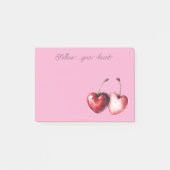 Pink Red Cherry Hearts Post-it® Notes (Voorkant)