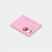 Pink Red Cherry Hearts Post-it® Notes (Schuin)