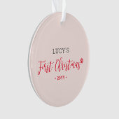 Pink & Red Chien Chien de Noël Photo (devant)