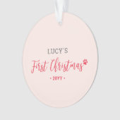 Pink & Red Chien Chien de Noël Photo (devant)