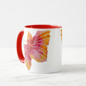 Pink & Red Floral Hawaii Hibiscus Mug (Devant gauche)
