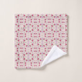 Pink red flowers (Gant de toilette)