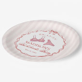 Pink & Red Heart Lingerie Bachelorette Party Papieren Bordje (Gekanteld)