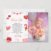 Pink & Red Heart Valentine Anniversaire Carte de r (Devant)
