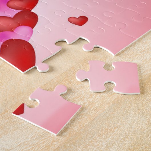 Pink Red Hearts Puzzle (Côté)