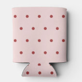 Pink & Red Polka Dot Pattern Fun Pastel Party Blikjeskoeler (Achterkant)