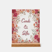 Pink & Red Romantic Spring Floral Wedding Acryl Bord (Voorkant)