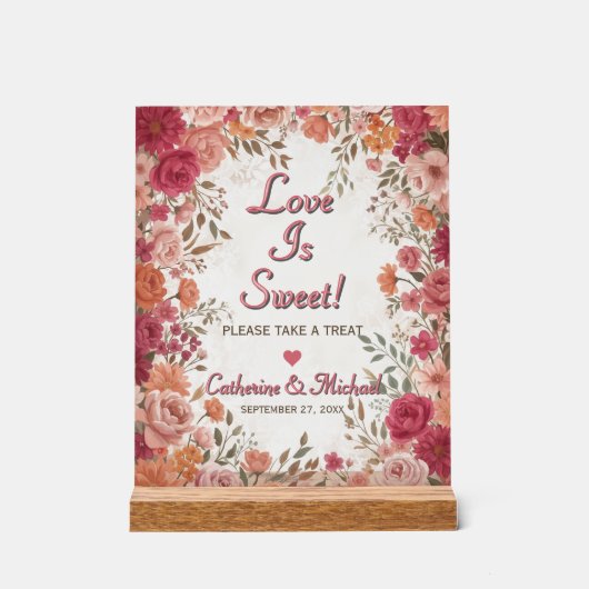 Pink & Red Romantic Spring Wedding Favors (Recto)