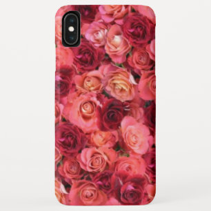 PINK RED ROSE FIELD Floral iPhone XS Max Hoesje