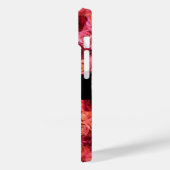 PINK RED ROSE FIELD, RED RUBY GEMSTONE MONOGRAM Case-Mate iPhone CASE (Achterkant / Links)