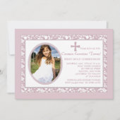Pink Reflection Photo Invitation (Devant)