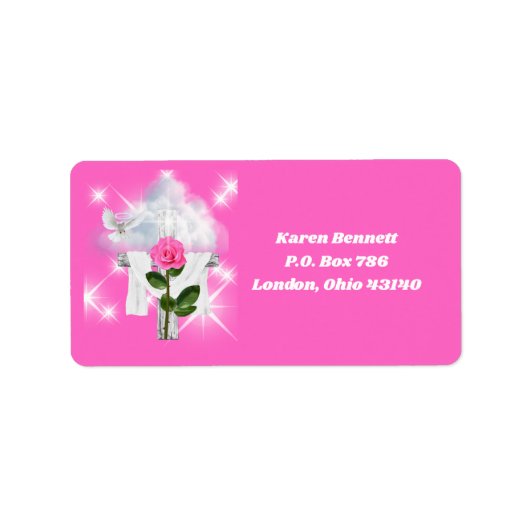 Pink Resurrection-adreslabel Etiket (Voorkant)