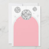 Pink Retro Disco BABY, Invitation Baby shower (Dos)