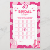 Pink Retro Disco Fête des mariées Bingo Cartes de  (Devant)