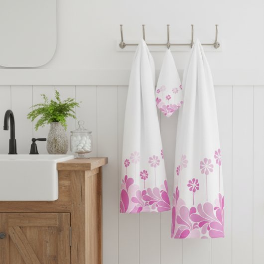 Pink Retro Floral Bloom