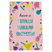 Pink Retro Funny 80s Slang Anniversaire Sac cadeau (Dos)