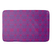 Pink retro geometric pattern badmat (Voorkant)