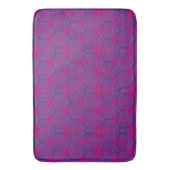 Pink retro geometric pattern badmat (Voorkant Verticaal)