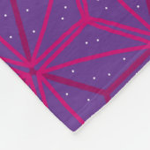 Pink retro geometric pattern fleece deken (Hoek)