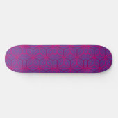 Pink retro geometric pattern skateboard (Horizontaal)