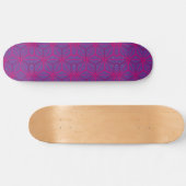 Pink retro geometric pattern skateboard (Horizontaal)