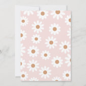 Pink Retro Girls Daisy 2e Invitation anniversaire (Dos)