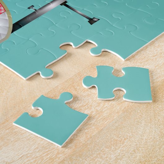 PINK RETRO HAPPER CAMPER JIGSAW PUZZLE (Côté)
