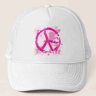 PINK RETRO PEACE SIGN TRUCKER PET