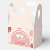Pink Retro Pumpkin First Birthday Favor Boxes Bedankdoosjes (Geopend)