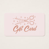 Pink Retro Typographie Hairstylist Carte cadeau (Devant)