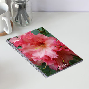 Pink Rhododendron Bloom Floral Notitieboek