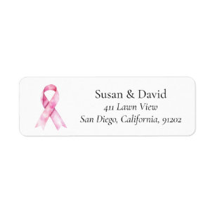 Pink Ribbon Awareness Support & Cause Etiket