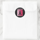 Pink Ribbon Battle Cancer Survivor Support Warrior Ronde Sticker (Tas)