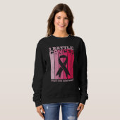 Pink Ribbon Battle Cancer Survivor Support Warrior Trui (Voorkant volledig)