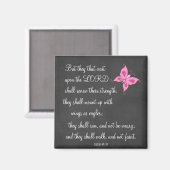 Pink Ribbon Bible Verset Magnet (Recto/Verso)