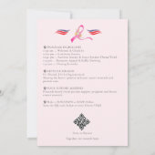 Pink Ribbon Borstkanker Bewustzijn Luncheon Kaart (Achterkant)