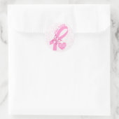 Pink Ribbon Borstkanker Ronde Sticker (Tas)