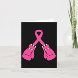 Pink Ribbon Boxing Handschoenen Borstkanker Bewust Kaart