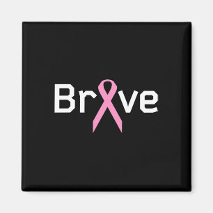 Pink Ribbon Brave Worlds Cancer Survivor Support A Magneet