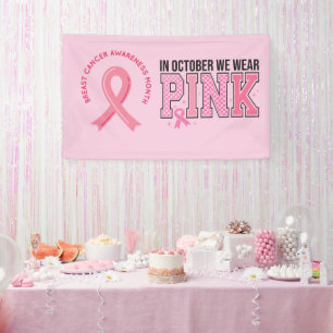 Pink Ribbon Breast Awareness Brave and strong Spandoek