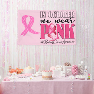 Pink Ribbon Breast Awareness Brave and strong Spandoek