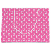 Pink Ribbon Breast Cancer Awareness Pattern Groot Cadeauzakje (Voorkant)