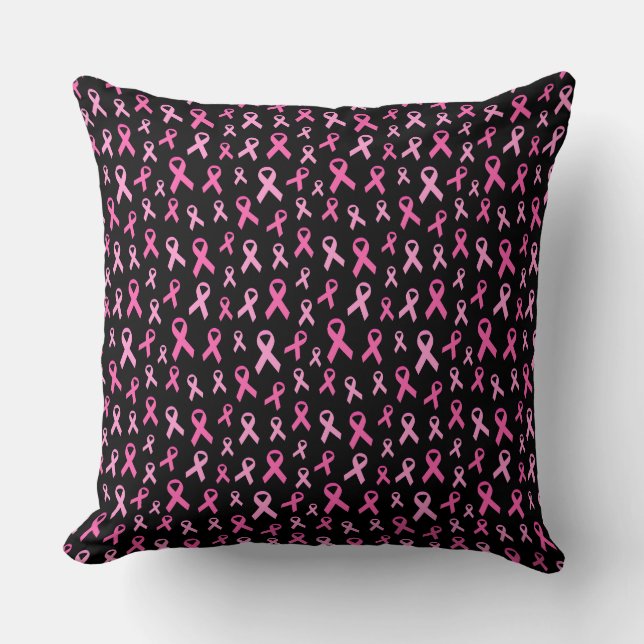 Pink Ribbon Breast Cancer Awareness Pattern Kussen (Voorkant)