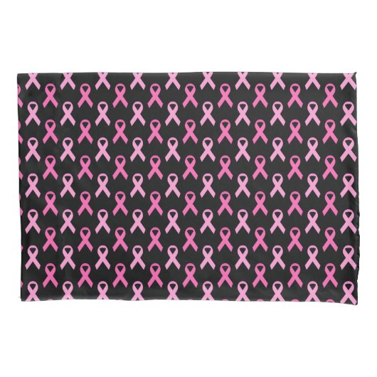 Pink Ribbon Breast Cancer Awareness Pattern Kussensloop (Voorkant)