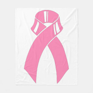 Pink Ribbon Breast Cancer Bewustheid Fleece Deken