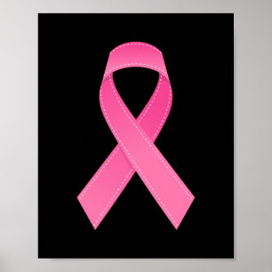 Pink Ribbon Breast Cancer Bewustheid Overleving Poster