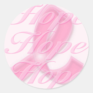 Pink Ribbon Breast Cancer Bewustheid Ronde Sticker