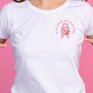 Pink Ribbon Breast Cancer Bewustheid Tri-Blend Shirt