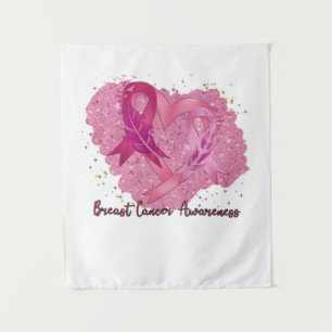 Pink Ribbon Breast Cancer Bewustheid Wandkleed