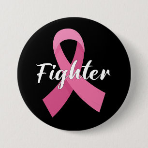 Pink Ribbon Cancer Awareness Borstkankerbestrijder Ronde Button 7,6 Cm
